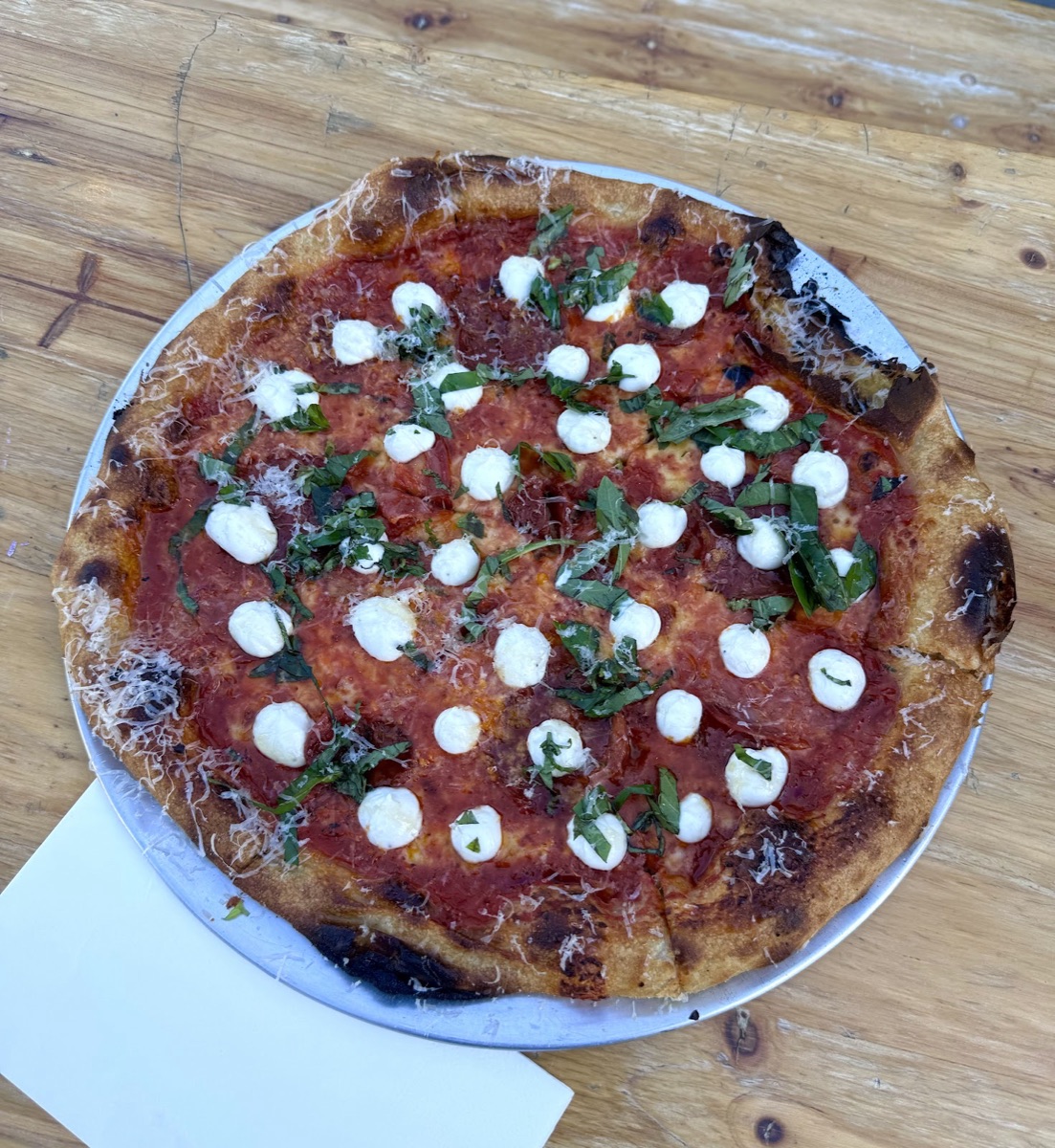 The Nun Pie — soppressata, whipped ricotta and hot honey